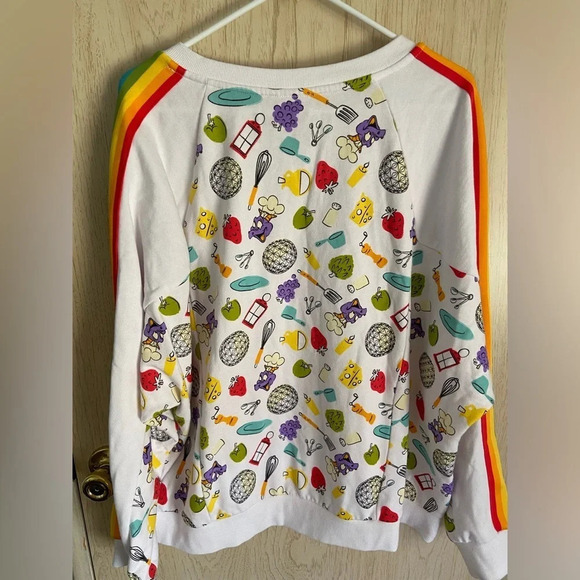 Disney Epcot Food & Wine Festival Figment Rainbow Sweatshirt Sz XXL - Picture 5 of 8